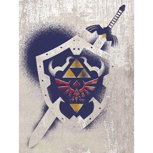 The Legend Of Zelda Hylian Shield Stencil tisk na plátne standard