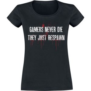 Gamers Never Die Dámské tričko černá