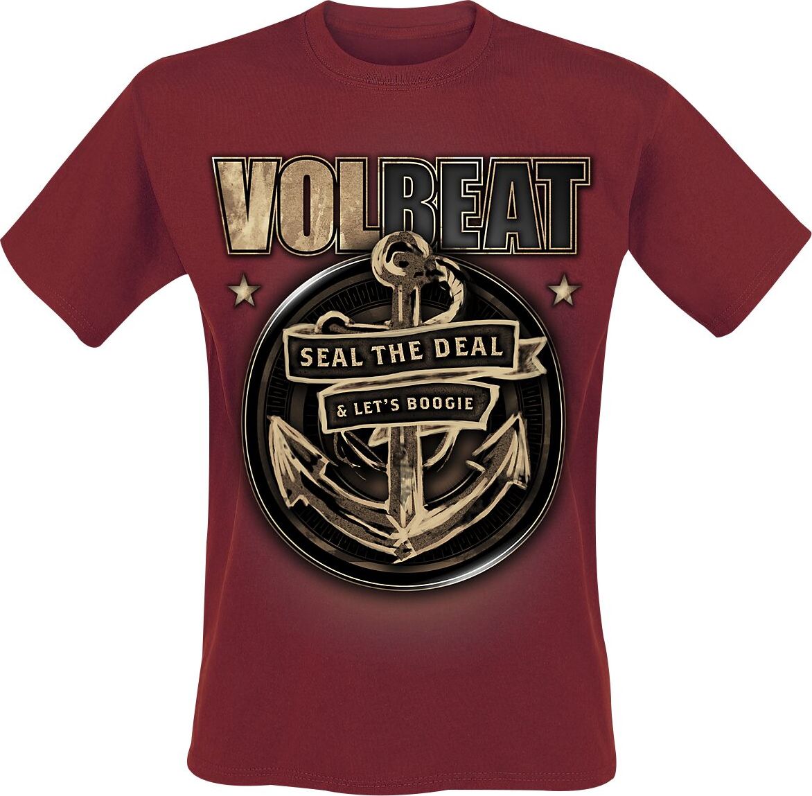 Volbeat Anchor Tričko tmavě červená
