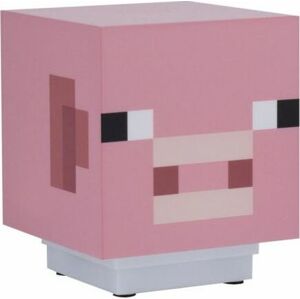 Minecraft Pig Light Lampa růžová