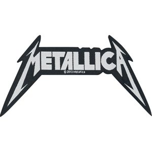 Metallica Shaped Logo nášivka cerná/bílá