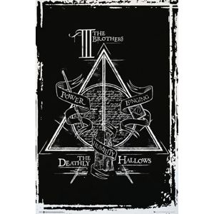 Harry Potter Deathly Hallows Graphic plakát cerná/bílá