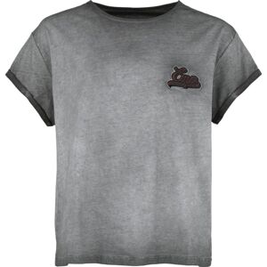 EMP Premium Collection Tričko s výšivkou EMP a opraným efektem Dámské tričko černá