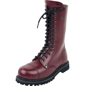 Black Premium by EMP Tmavě červené holínky na šněrování boty tmavě červená