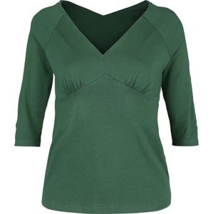 Banned Retro Top Betty dívcí triko s dlouhými rukávy tmave zelená