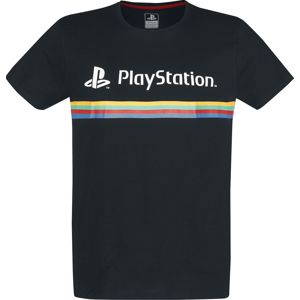 Playstation Playstation Logo Colour Stripe Tričko černá