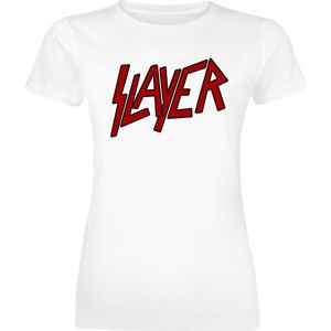 Slayer Distressed Logo Dámské tričko bílá