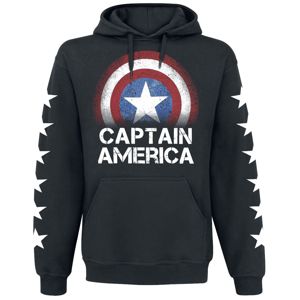 Captain America Stars Mikina s kapucí černá