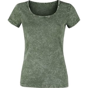 Black Premium by EMP Zelené tričko s pokrčeným efektem Dámské tričko zelená