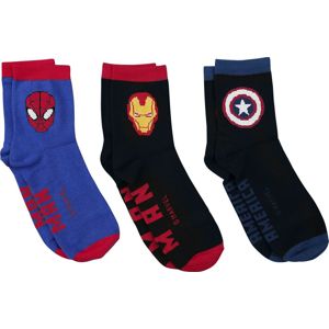 Avengers Captain America - Iron Man - Spider-Man Ponožky vícebarevný