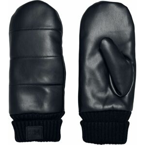 Urban Classics Prošívané rukavice z imitace kůže rukavice černá