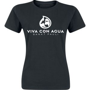 Viva Con Agua Tričko Logo Dámské tričko černá