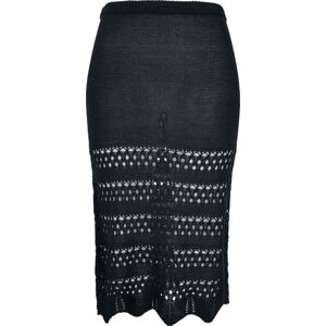 Urban Classics Dámská, 3/4 háčkovaná sukně Maxi sukně černá