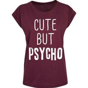 Cute But Psycho Dámské tričko burgundská červeň