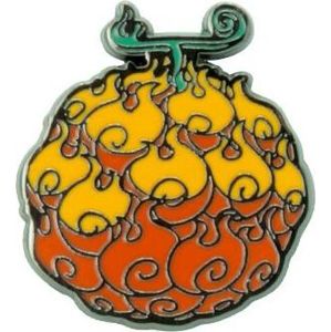 One Piece Flame-Flame Fruit Odznak oranžová