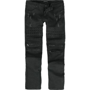 Rammstein Logo Jeans Džíny černá