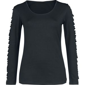 Forplay Tričko s dlouhými rukávy a šněrováním na boku dívcí triko s dlouhými rukávy černá