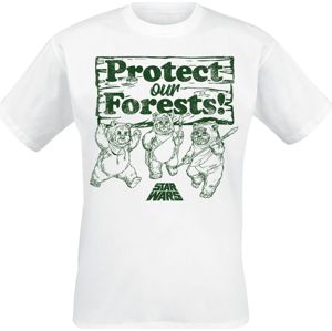 Star Wars Protect Our Forests tricko bílá