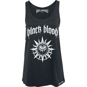 Black Blood Occult Sun dívcí top černá