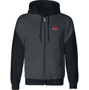 Playstation Classic Logo Mikina s kapucí na zip cerná/šedá