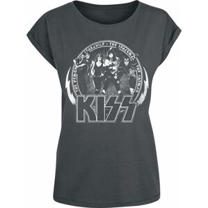 Kiss Vintage Circle Dámské tričko charcoal