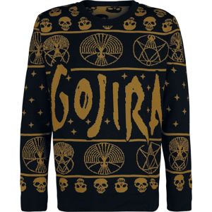 Gojira Holiday Sweater 2021 Pletený svetr cerná/zlatá