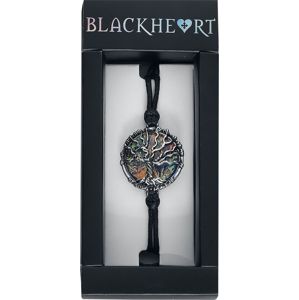 Blackheart Tree of Life náramek cerná/stríbrná
