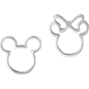 Mickey & Minnie Mouse Disney by Couture Kingdom - Micky und Minnie sada náušnic stríbrná