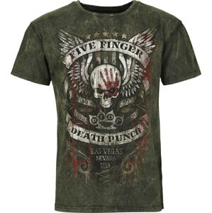 Five Finger Death Punch No Regrets Tričko šedá/hnedá