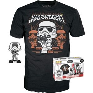 Star Wars POP! a tričko Stormtrooper (metalický dizajn) - tričko plus Funko Sberatelská postava standard