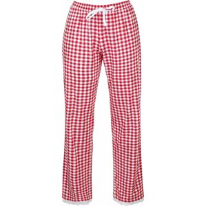 Pussy Deluxe Kárované pyžamové kalhoty Pyžamové nohavice cervená/bílá
