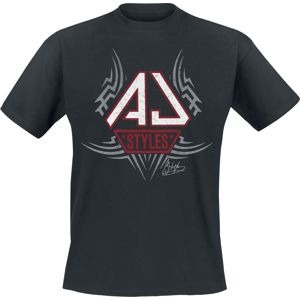 WWE AJ Styles Tričko černá