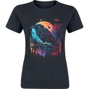 Tierisch Colourful Crow Dámské tričko černá