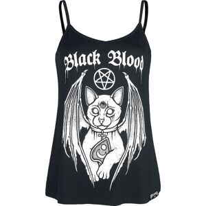 Black Blood by Gothicana Top s démonickou kočkou Dámský top černá