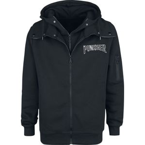 The Punisher Logo mikina s kapucí na zip černá