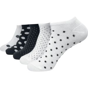 Urban Classics Balení 5 párů ponožek s puntíky No Show Ponožky cerná/bílá