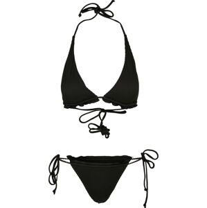 Urban Classics Ladies Rib Babylock Triangle Bikini Bikini černá