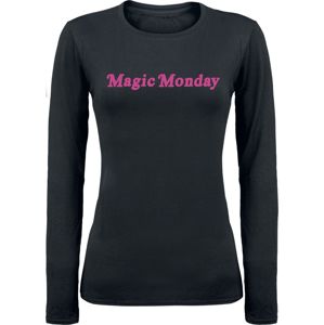 Mister Tee Ladies Magic Monday Slogan dívcí triko s dlouhými rukávy černá