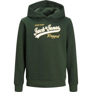 Jack & Jones Junior Bunda s kapucí Logo detská mikina s kapucí zelená