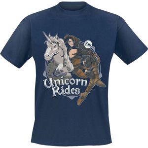 The Witcher Unicorn Rides Tričko námořnická modrá