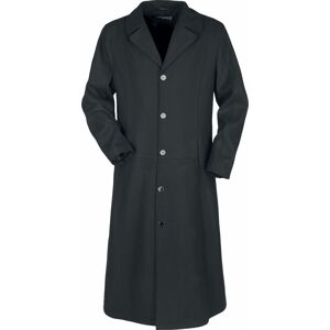 Gothicana by EMP Klasický černý vlněný kabát Kabát černá