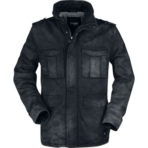 Black Premium by EMP Zimní bunda s opraným a obnošeným efektem Bunda černá