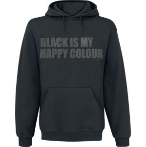 Black Is My Happy Colour Mikina s kapucí černá