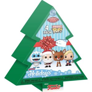 Rudolph mit der roten Nase Happy Holidays Tree Box 4er Pack Pocket Pop! Klíčenka vícebarevný