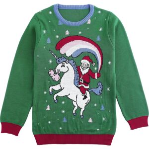 Ugly Christmas Sweater Unicorn And Santa detská mikina vícebarevný