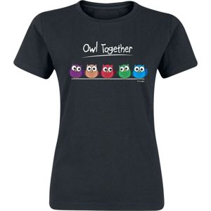 Tierisch Owl Together Dámské tričko černá