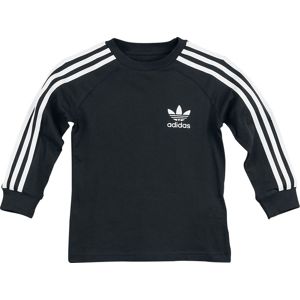 Adidas Tričko s dlouhými rukávy a třema proužky detské tricko - dlouhý rukáv cerná/bílá