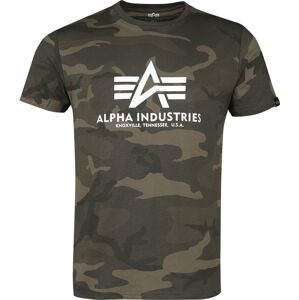 Alpha Industries Kamufláž tričko BASIC Tričko maskáčová