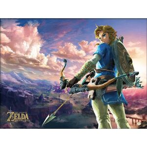 The Legend Of Zelda Breath Of The Wild - Hyrule Scene Landscape Zarámovaný obraz vícebarevný