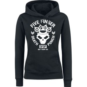 Five Finger Death Punch Skull Knuckles dívcí mikina s kapucí černá